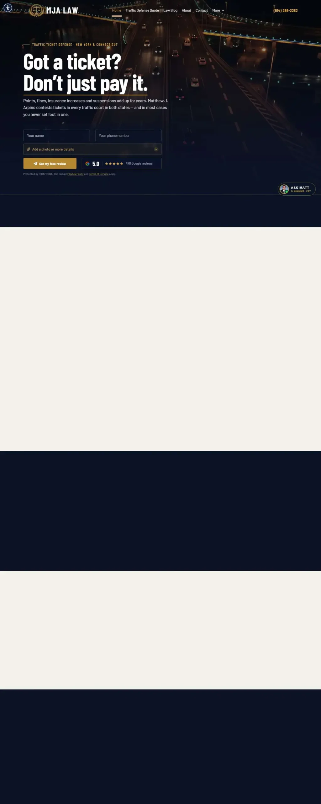MJA Law website